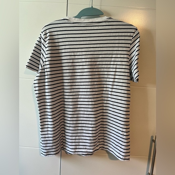 French Connection Striped T-Shirt with Pink Heart - Picture 3 of 8